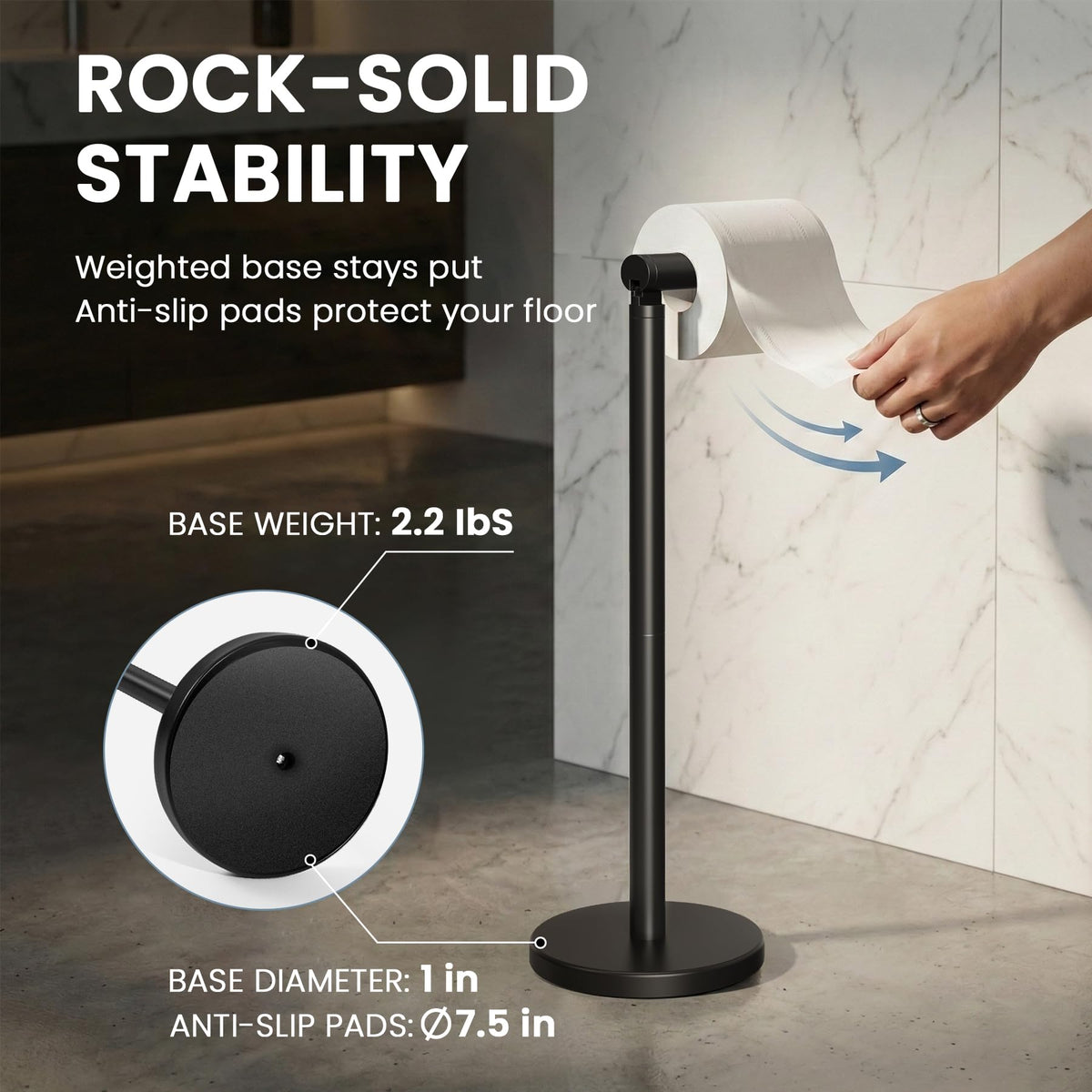 Cesun matte black SUS304 stainless steel construction resists rust and cleans easily.