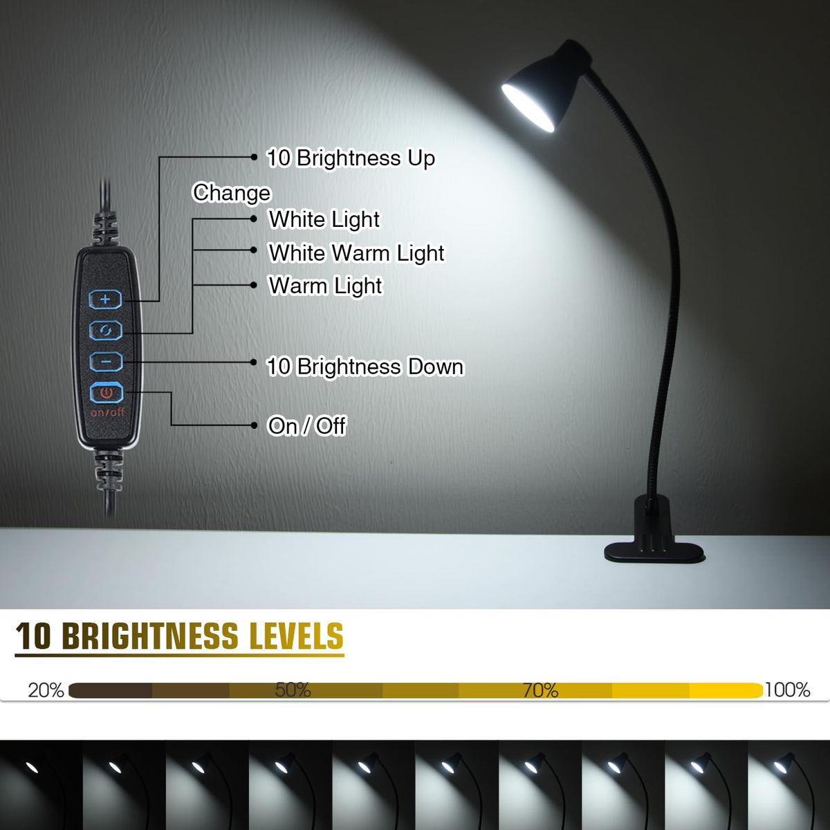 CeSunlight flicker-free desk light delivering gentle, eye-friendly illumination