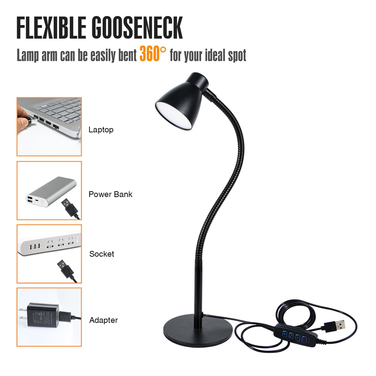 CeSunlight lamp includes adapter for quick setup