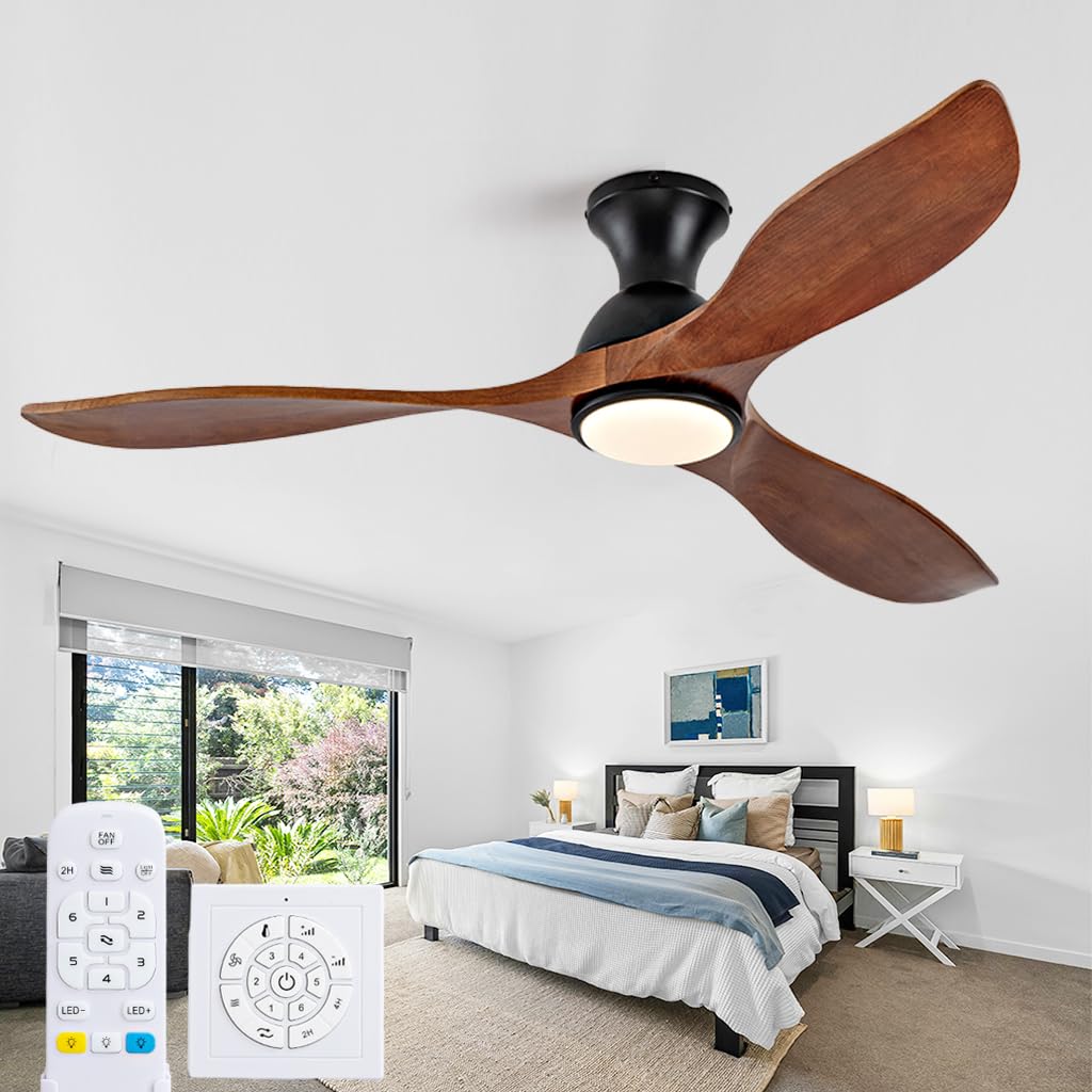 Ceversa 52-inch ceiling fan with wood blades for a durable room focal point