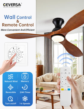 Ceversa wall control and remote enable seamless speed and lighting adjustments