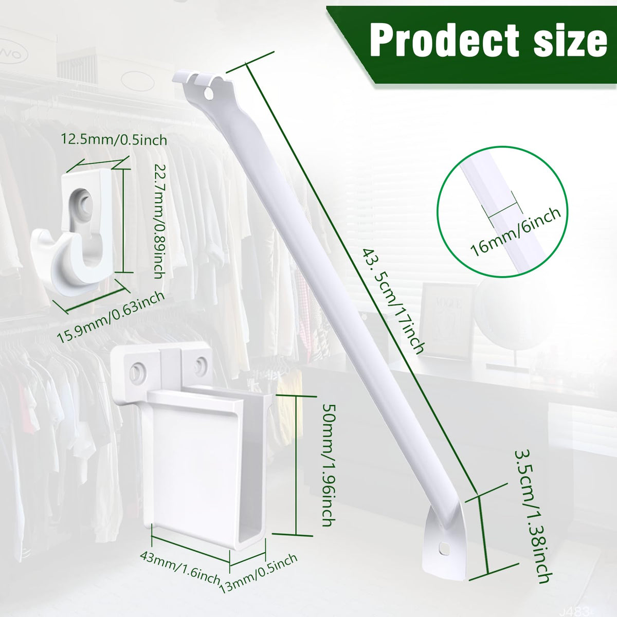 CEVICANT end brackets secure shelves for stable storage