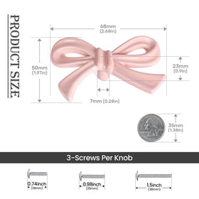 CEYMIO pink bow dresser knob on a drawer demonstrates easy upgrade for kids rooms