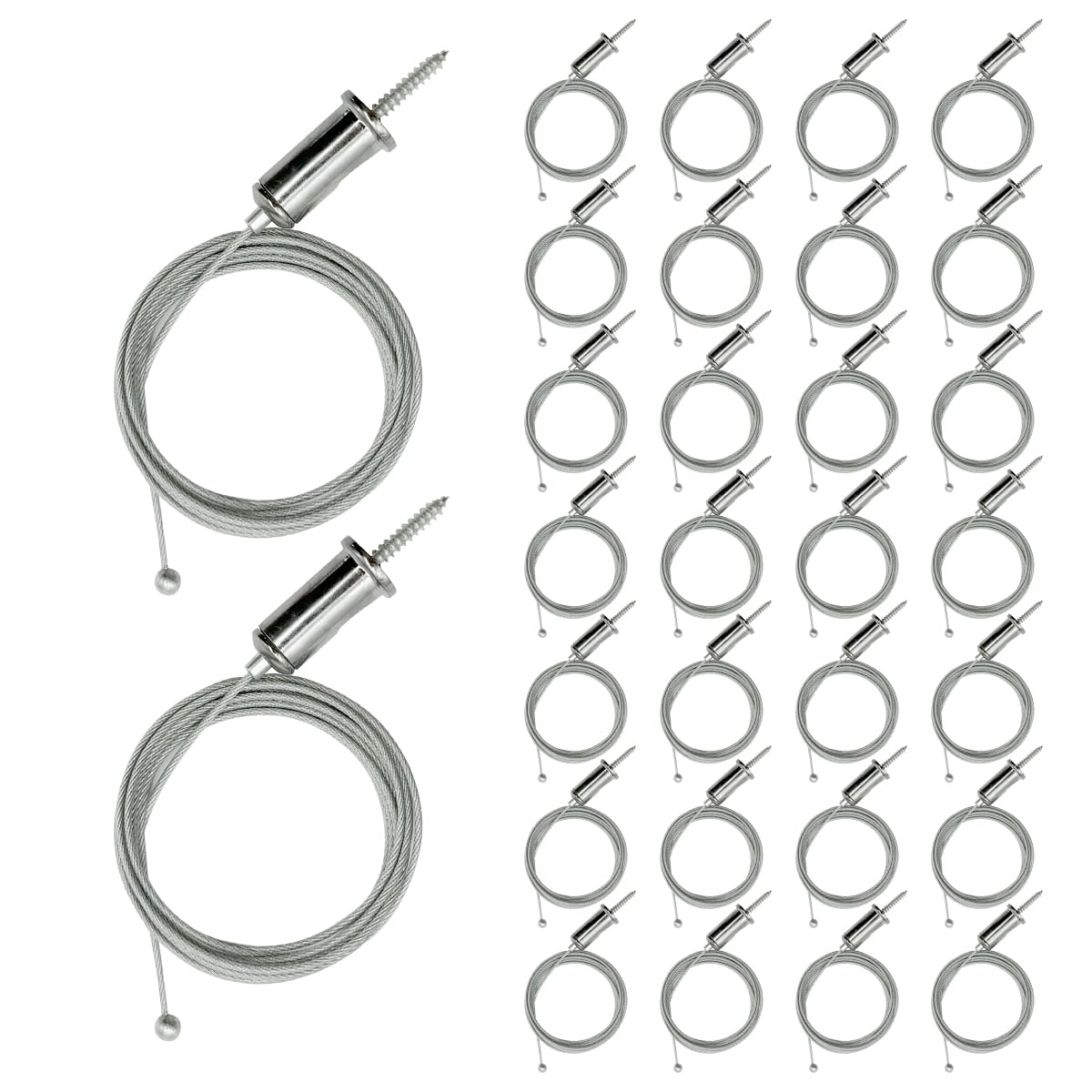 cezelux 30-pack hexagon garage light wire 1m – adjustable length for flexible mounting
