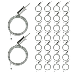 cezelux 30-pack hexagon garage light wire 1m – adjustable length for flexible mounting