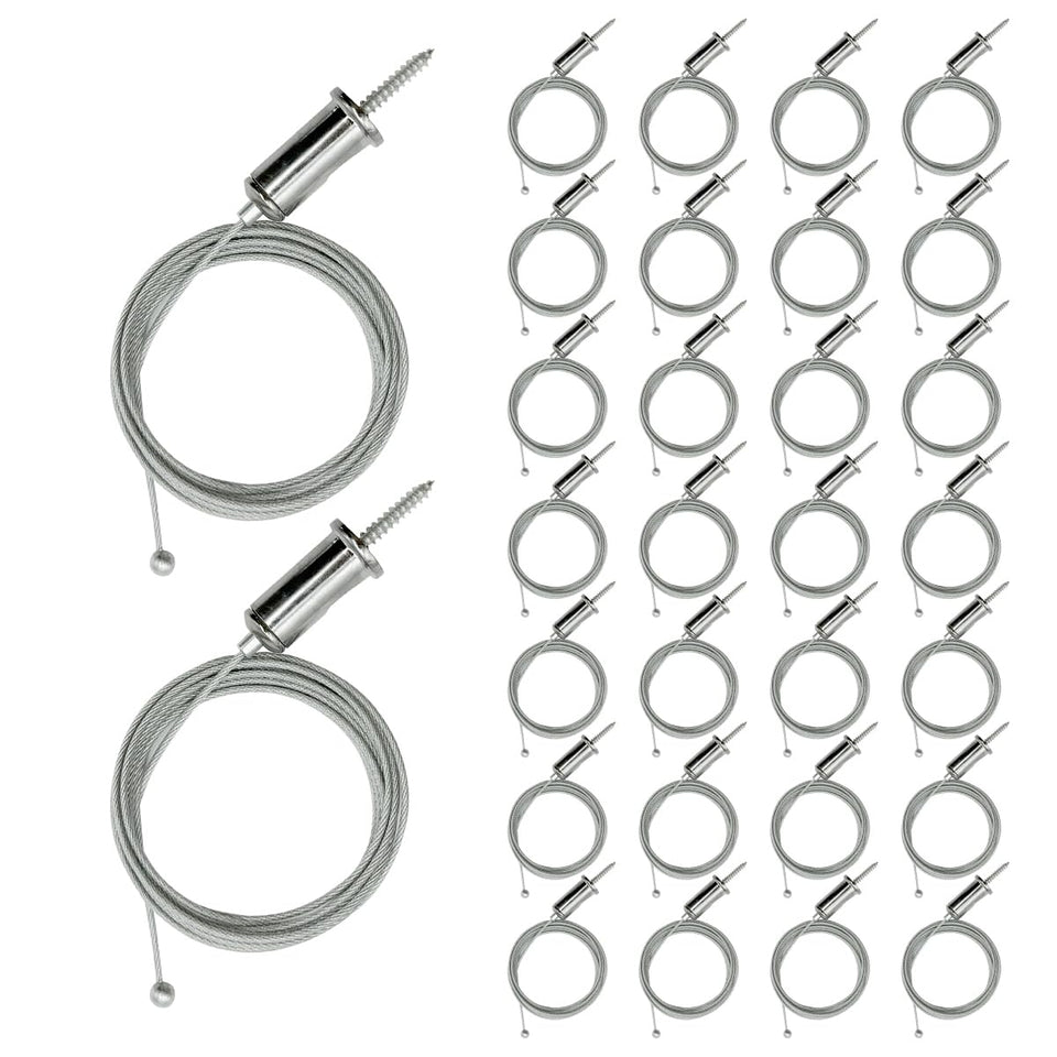 cezelux 30-pack hexagon garage light wire 1m – adjustable length for flexible mounting