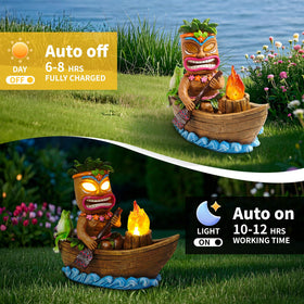 CFFOWNUG outdoor tiki statue garden light for patios and lawns.