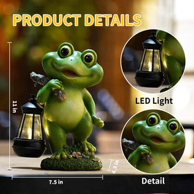 CFFOWNUG solar-powered frog lantern illuminates evenings with a gentle glow.