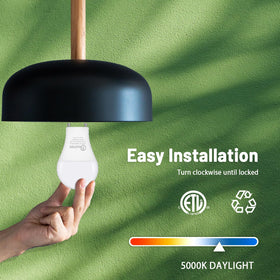 CFMASTER energy-saving GU24 LED bulb highlights lower electricity use.