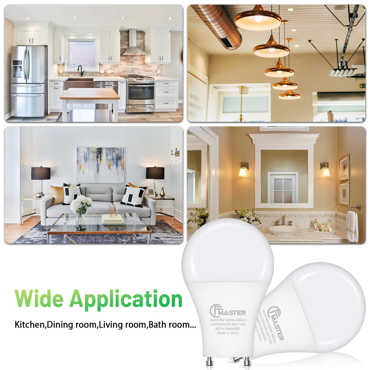 CFMASTER GU24 LED bulb ready for replacement in kitchen or living spaces.