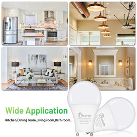 CFMASTER GU24 LED bulb ready for replacement in kitchen or living spaces.