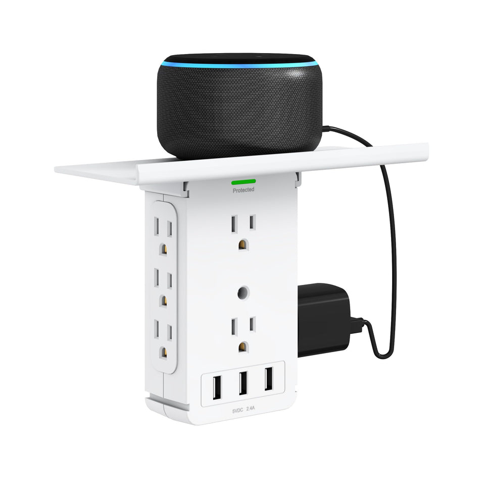 CFMASTER Power Charger Shelf front view highlights compact organization for daily device charging.