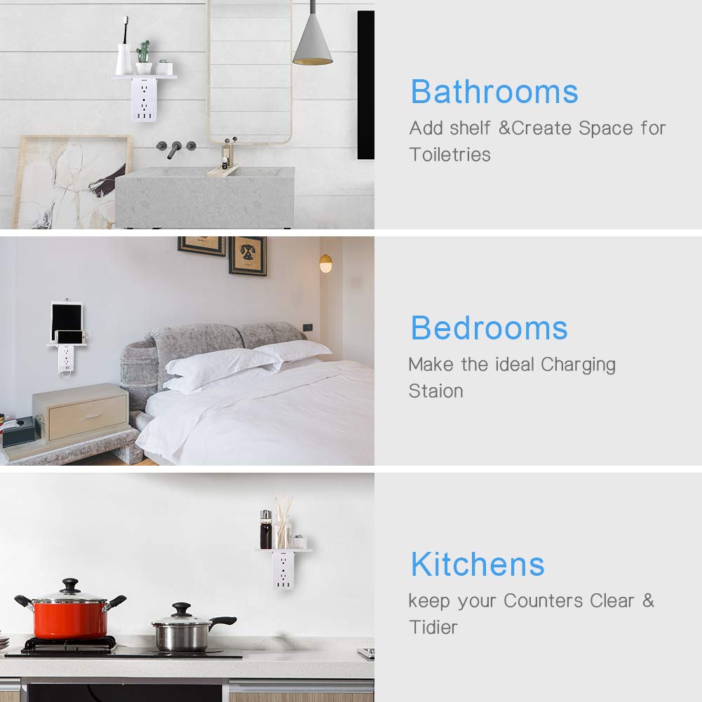 CFMASTER white wall-plug setup fits standard outlets in any room.