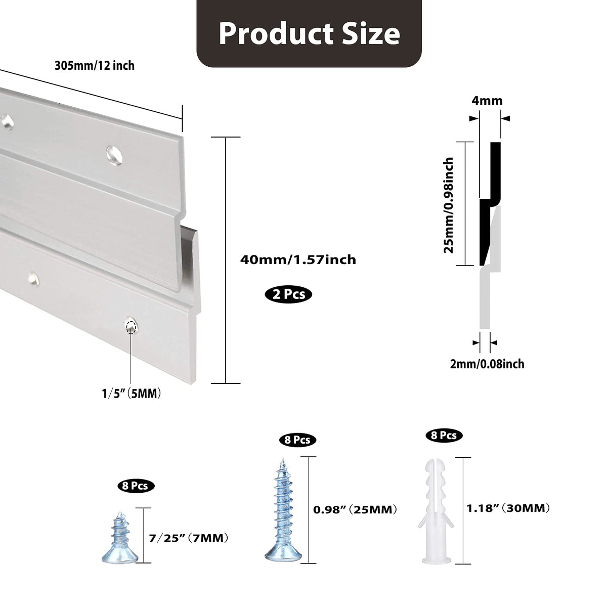 CFOFT aluminum Z hanger wall mount keeps mirrors steady.