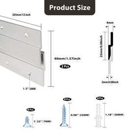 CFOFT aluminum Z hanger wall mount keeps mirrors steady.