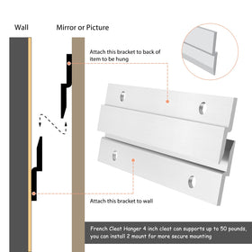 CFOFT universal hanger for mirrors, art, and panels