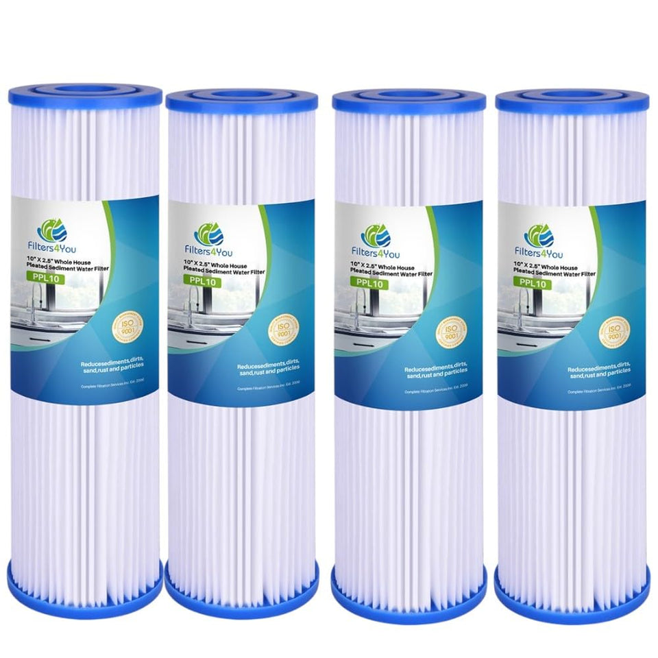 CFS 4-pack pleated filter for W34-PR reduces tastes and odors in water.