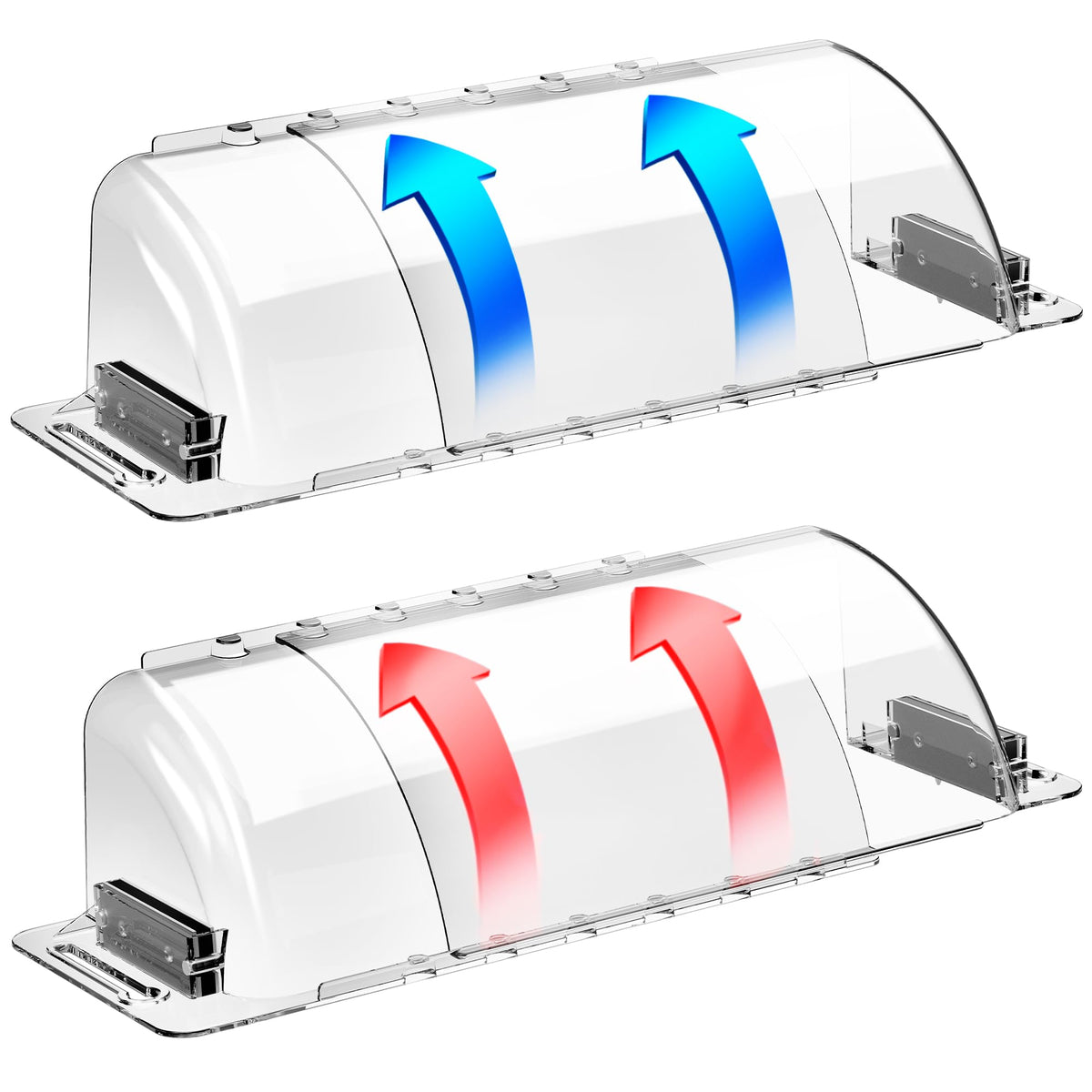 CH24Globall 2-pack extendable vent deflector showing adjustable fit for varied vents and reduced drafts