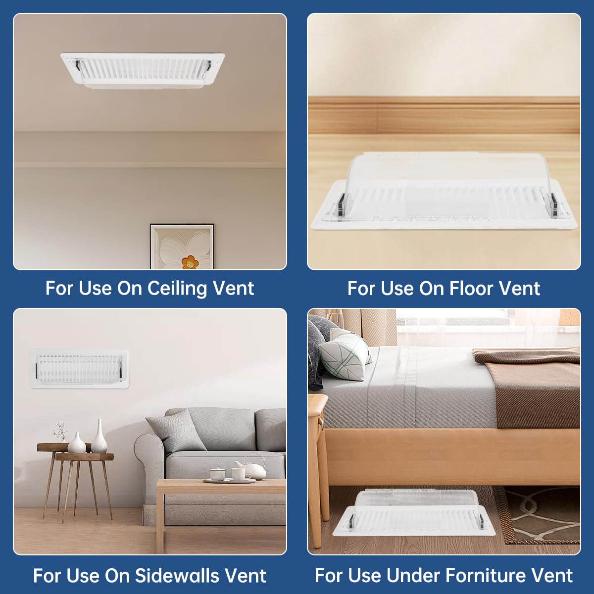 CH24Globall installed on a ceiling vent provides a discreet, slim profile.