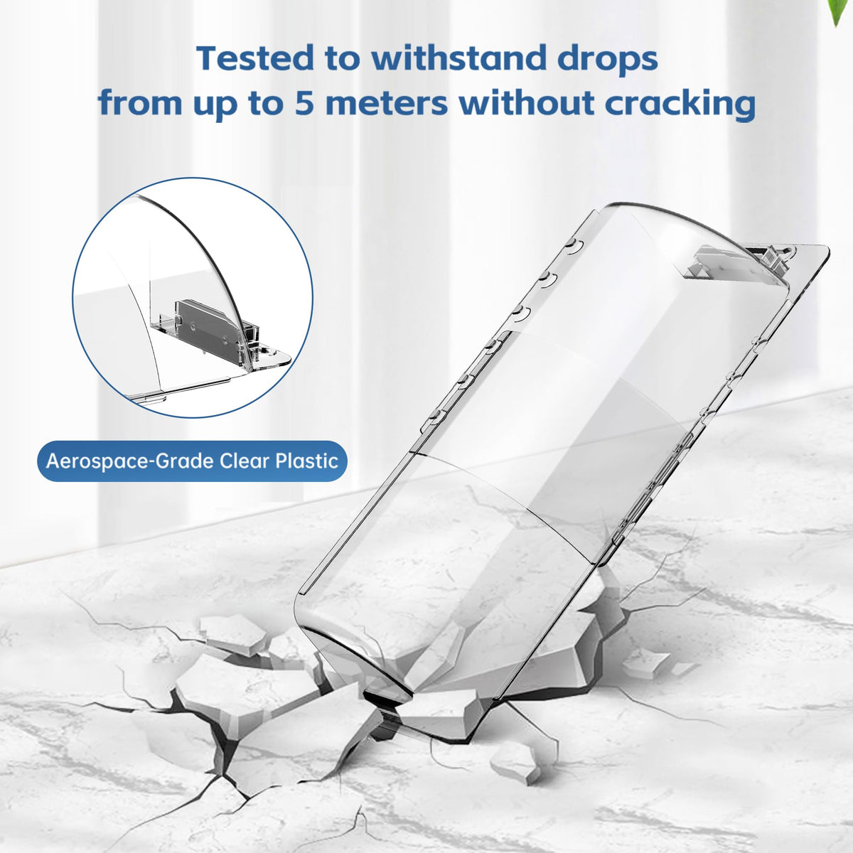CH24Globall vent deflector installed on ceiling/floor/wall vent with near-transparent appearance