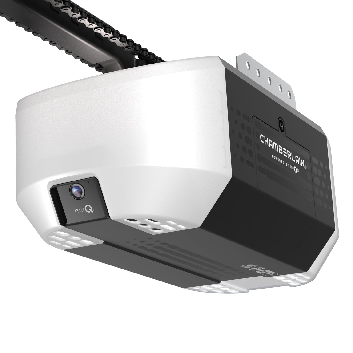 Chamberlain 4310 camera front view for real-time monitoring and added home security.
