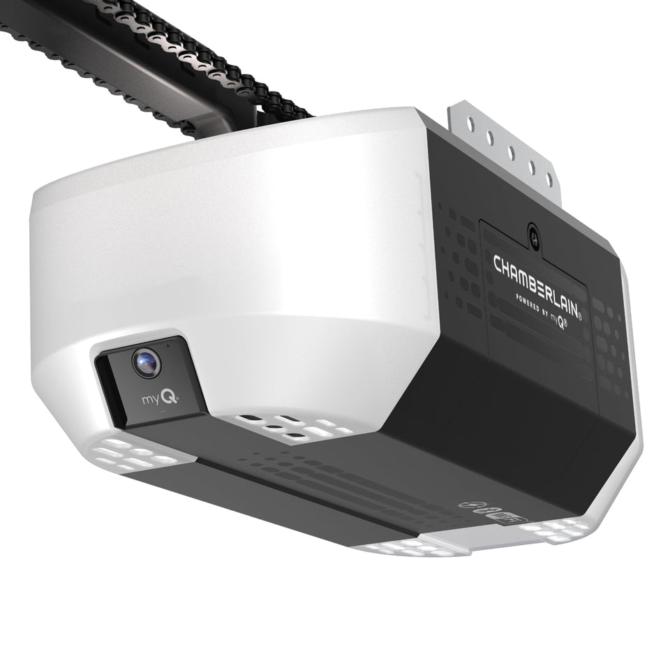 Chamberlain 4310 camera front view for real-time monitoring and added home security.