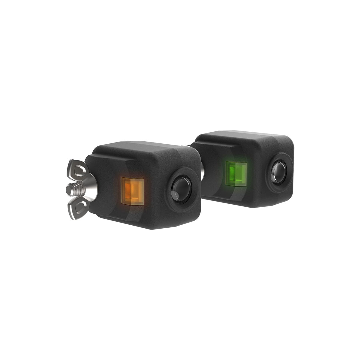 Chamberlain 820CB safety sensor front view showing alignment and beam path