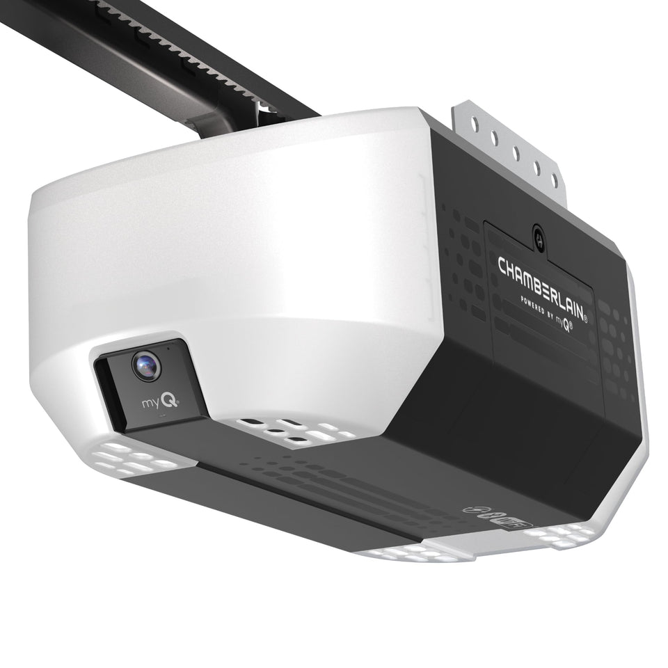 CHAMBERLAIN B4310 belt-drive quiet-operation showcases smooth garage door movement