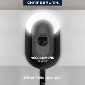 Chamberlain B4643T ultra-quiet motor minimizes noise for living areas.