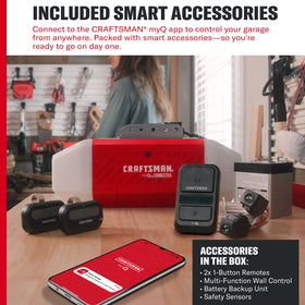 CHAMBERLAIN Craftsman battery backup ensures garage access during outages