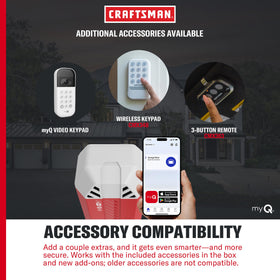 CHAMBERLAIN Craftsman safety reversing sensors prevent accidents during use