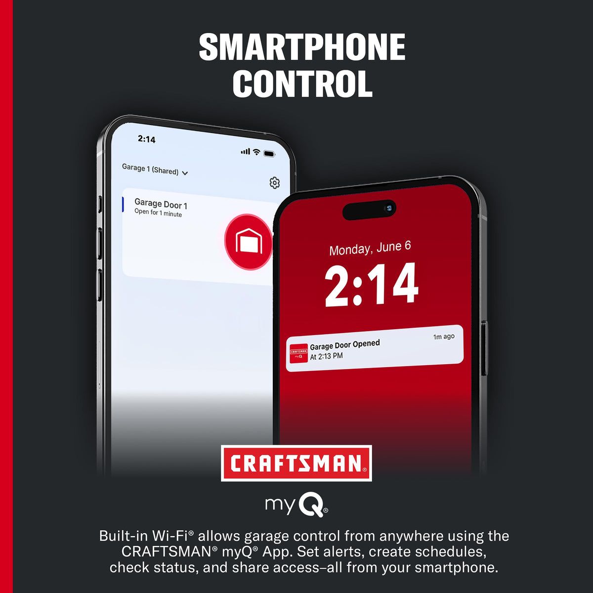 CHAMBERLAIN Craftsman Wi‑Fi control for remote monitoring and operation
