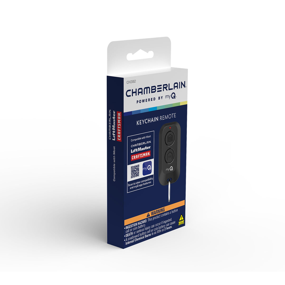 Chamberlain myQ remote with app-ready security features and encryption