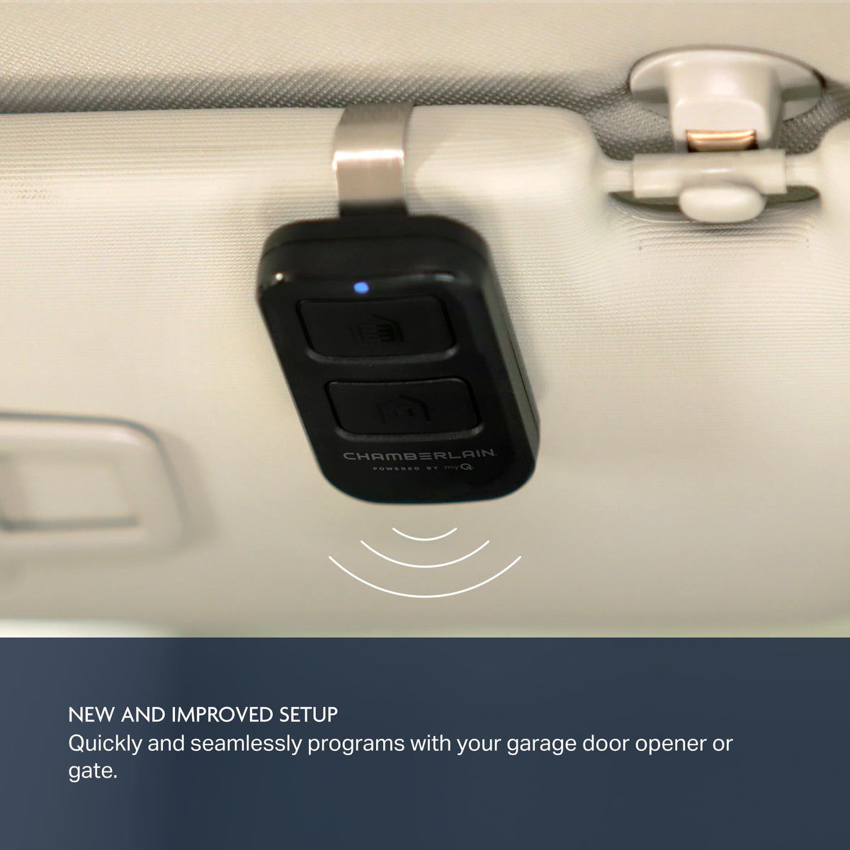 Long-range up to 1300 ft ensures reliable operation from outside the door.