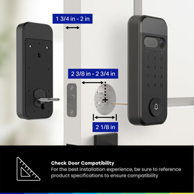 CHAMBERLAIN myQ Secure View face access unlocks hands-free entrance.