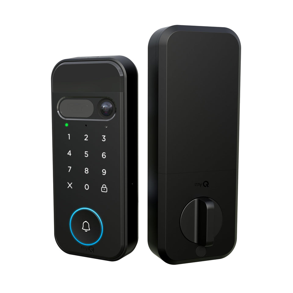 CHAMBERLAIN myQ Secure View front door lock enables smooth entry and monitoring.
