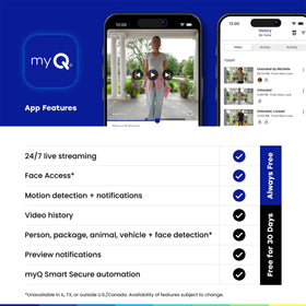 CHAMBERLAIN myQ Secure View PIN access lets you share codes safely.