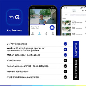 CHAMBERLAIN myQ Video Keypad two-way audio enables live conversations near the garage