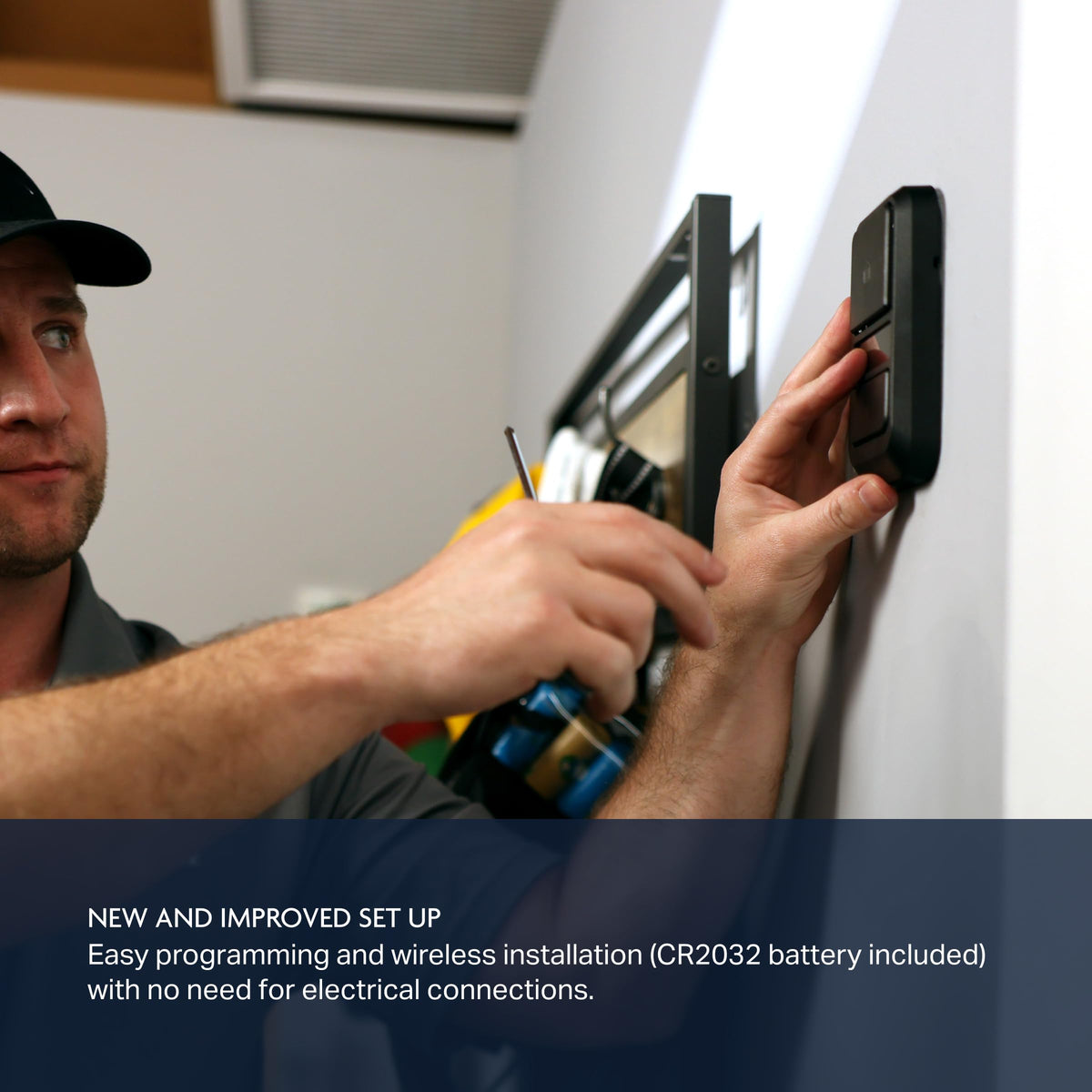 Chamberlain MyQ wall control battery included for quick setup