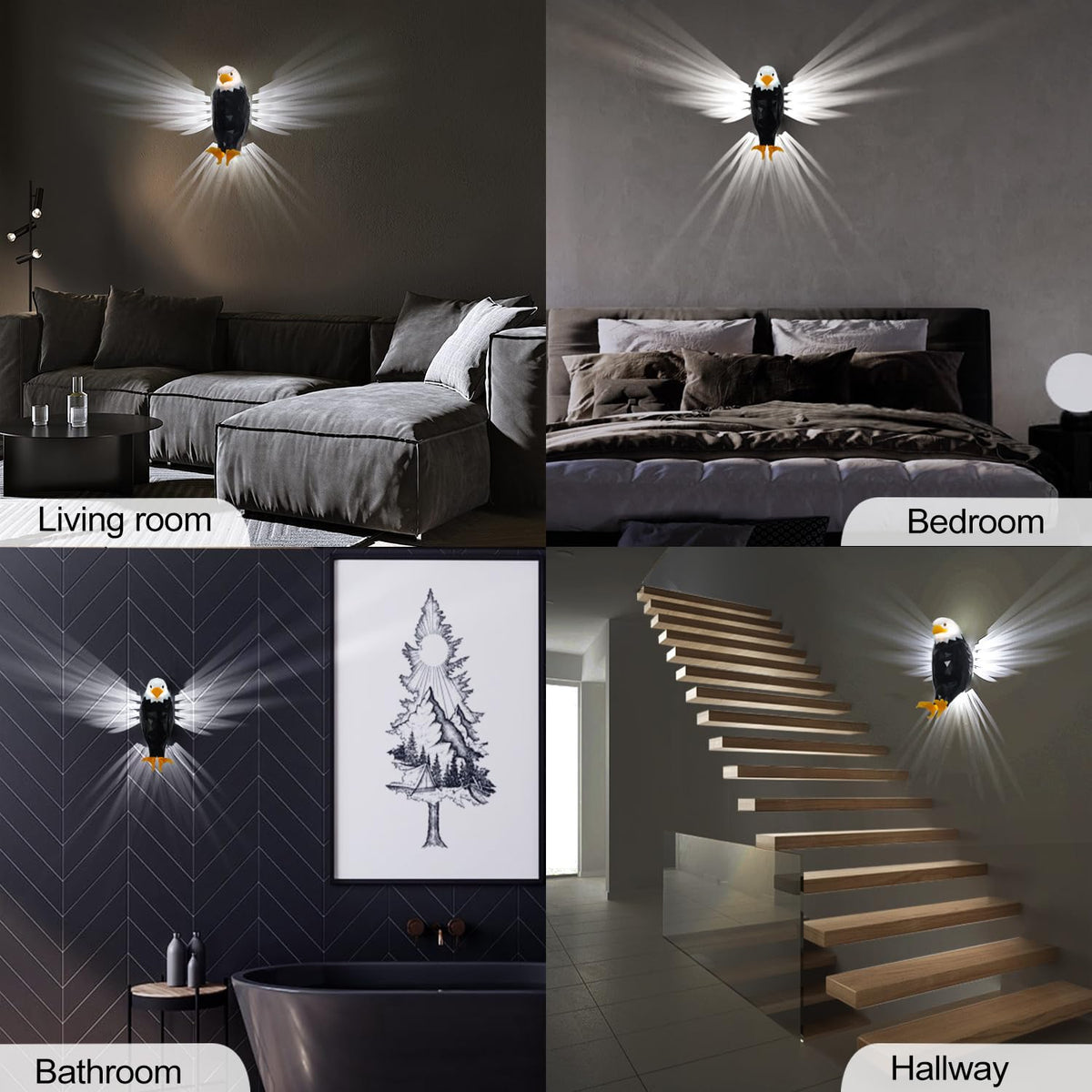 Chamese Eagle Night Light uses a magnetic base for quick reattachment and charging.