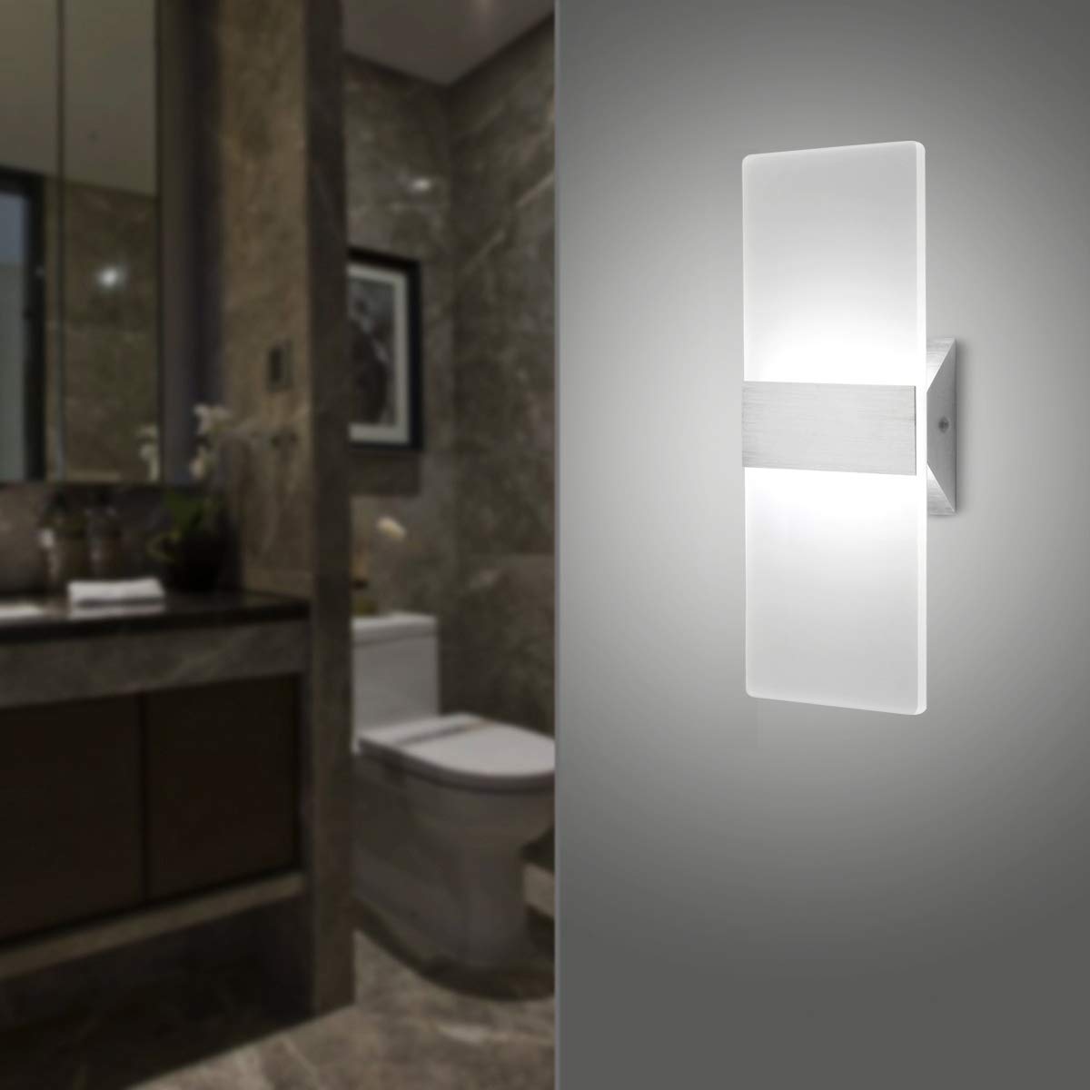 ChangM 6000K cool white wall sconce delivering bright, modern ambience.