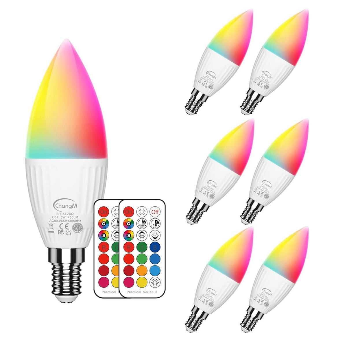 ChangM E12 color changing candle bulbs for ambient mood lighting