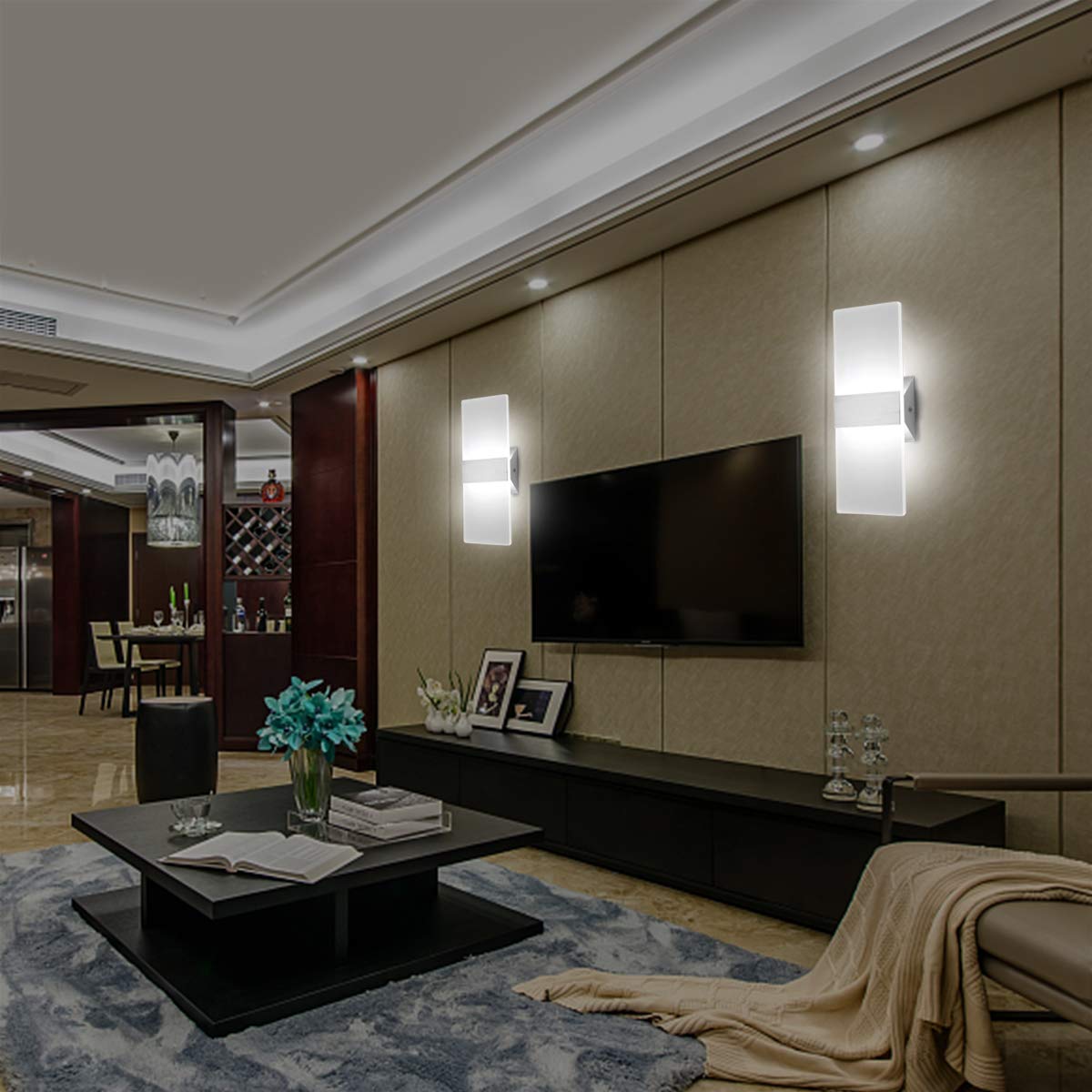 ChangM elegant wall lamp for living rooms with energy-efficient LED.
