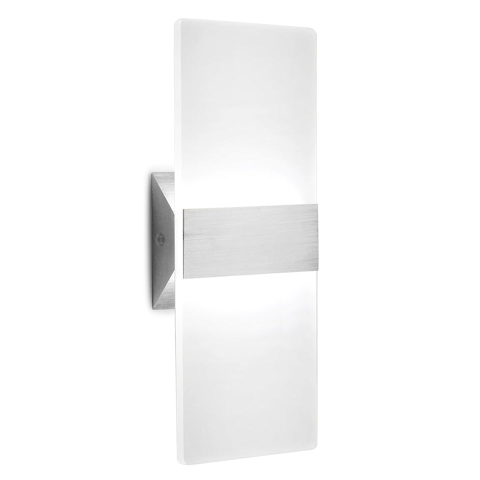 ChangM modern LED wall sconce with up-down light for ambient hallway illumination.