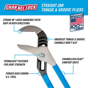 Channellock pliers showing grip angles and secure handling in tight spaces.