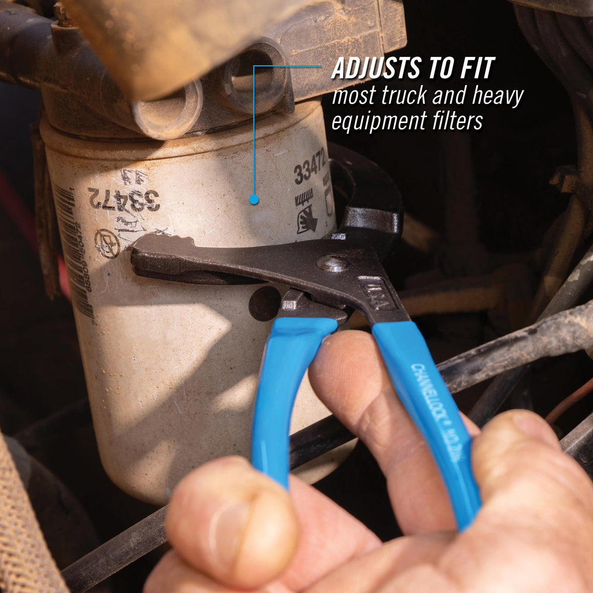 Channellock 209 blue handle detail highlighting ergonomic grip