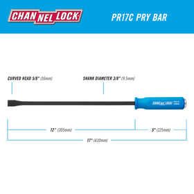 Channellock 25in pry bar for extended reach in tough jobs