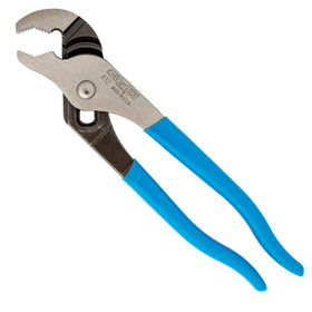 Channellock 412 V-Jaw pliers gripping round stock with multiple contact points for secure hold