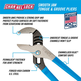 Channellock 415 10-inch plier in use for plumbing tasks with secure grip.