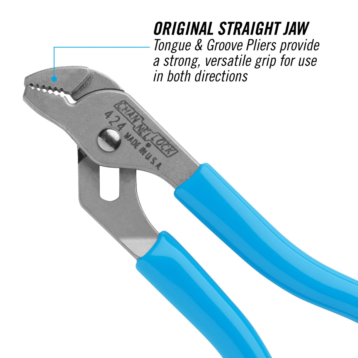 Channellock 424 permalock fastener reduces nut and bolt failure during work.